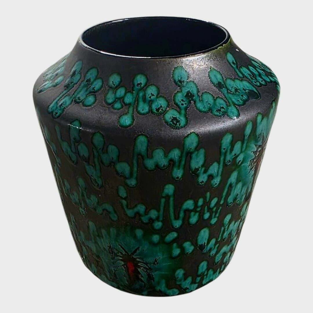 Vase West Germany "Fat Lava" – Décor Émaillé - Circa 1970