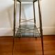 Smoked glass and gilded brass trolley