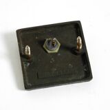 A set of solid 1970s Brutalist pull handles with letter slot and doorbell