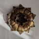 Antique brass lotus flower ceiling light from Italy, Baroque countryside