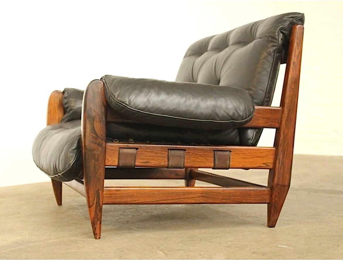 Fauteuil par Jean Gillon Rodeio pour Italma Wood Art
