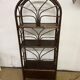 Vintage rattan and bamboo bookcase