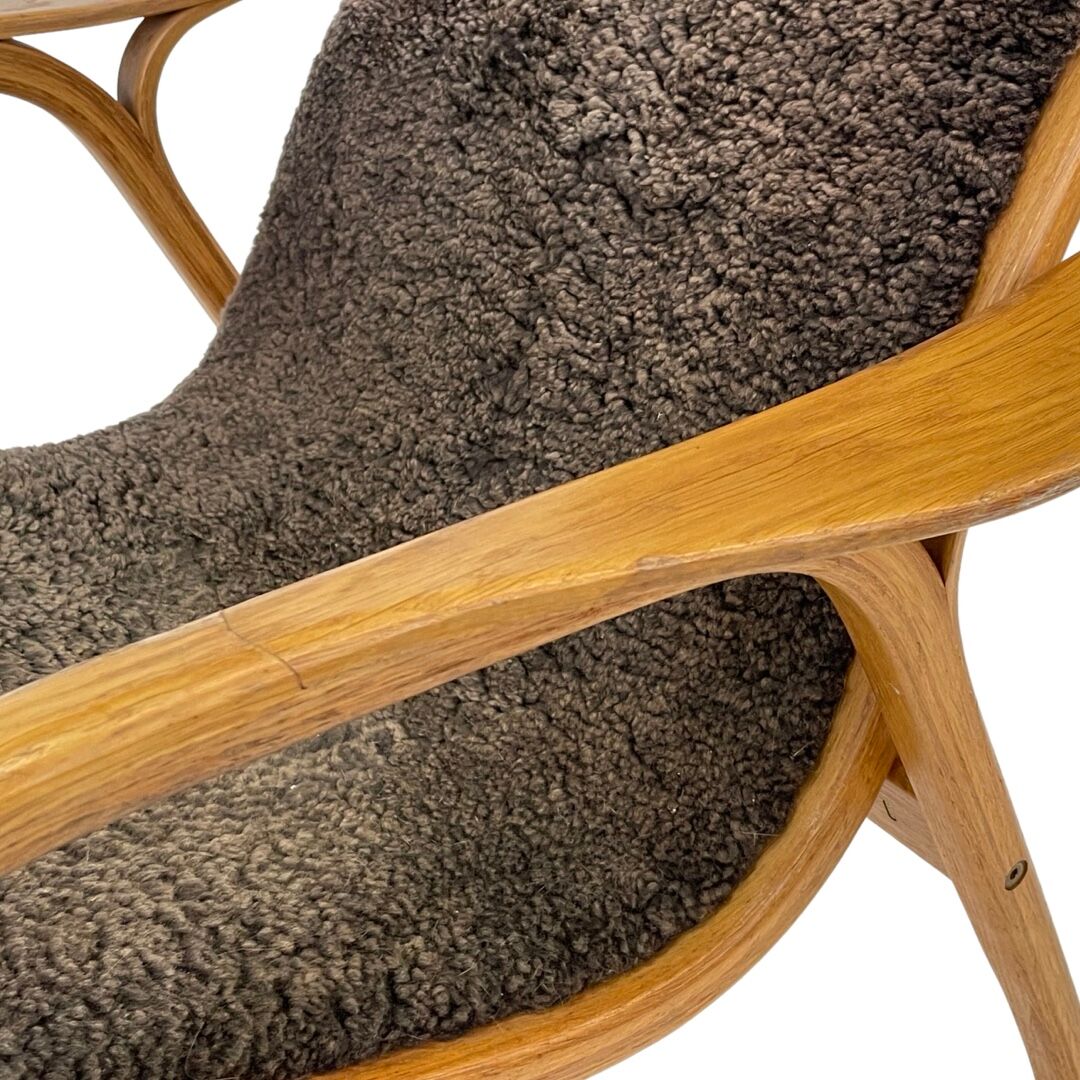Vintage Swedish lamino armchair Yngve Ekstrom Design
