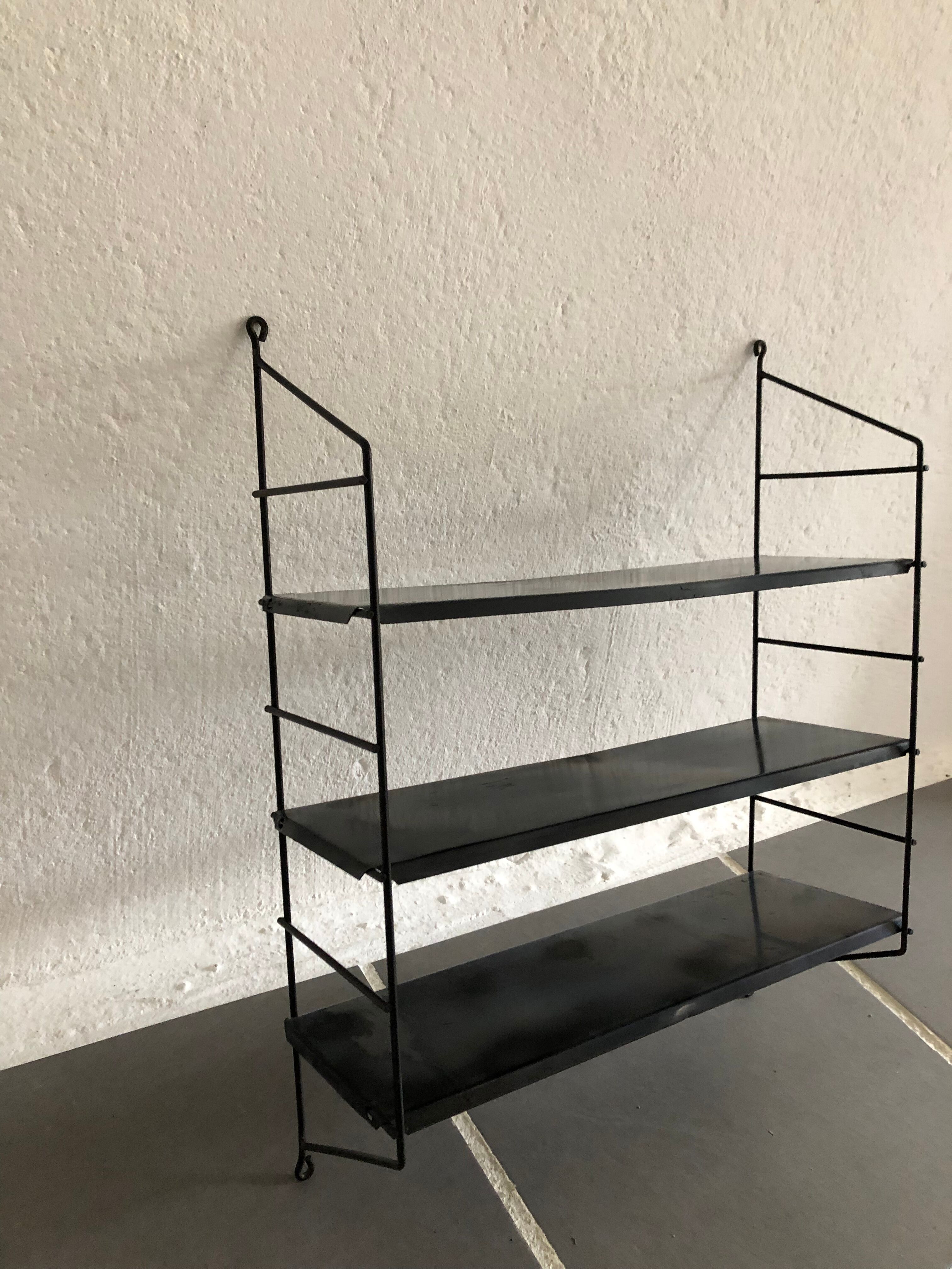 Vintage metal thong shelves