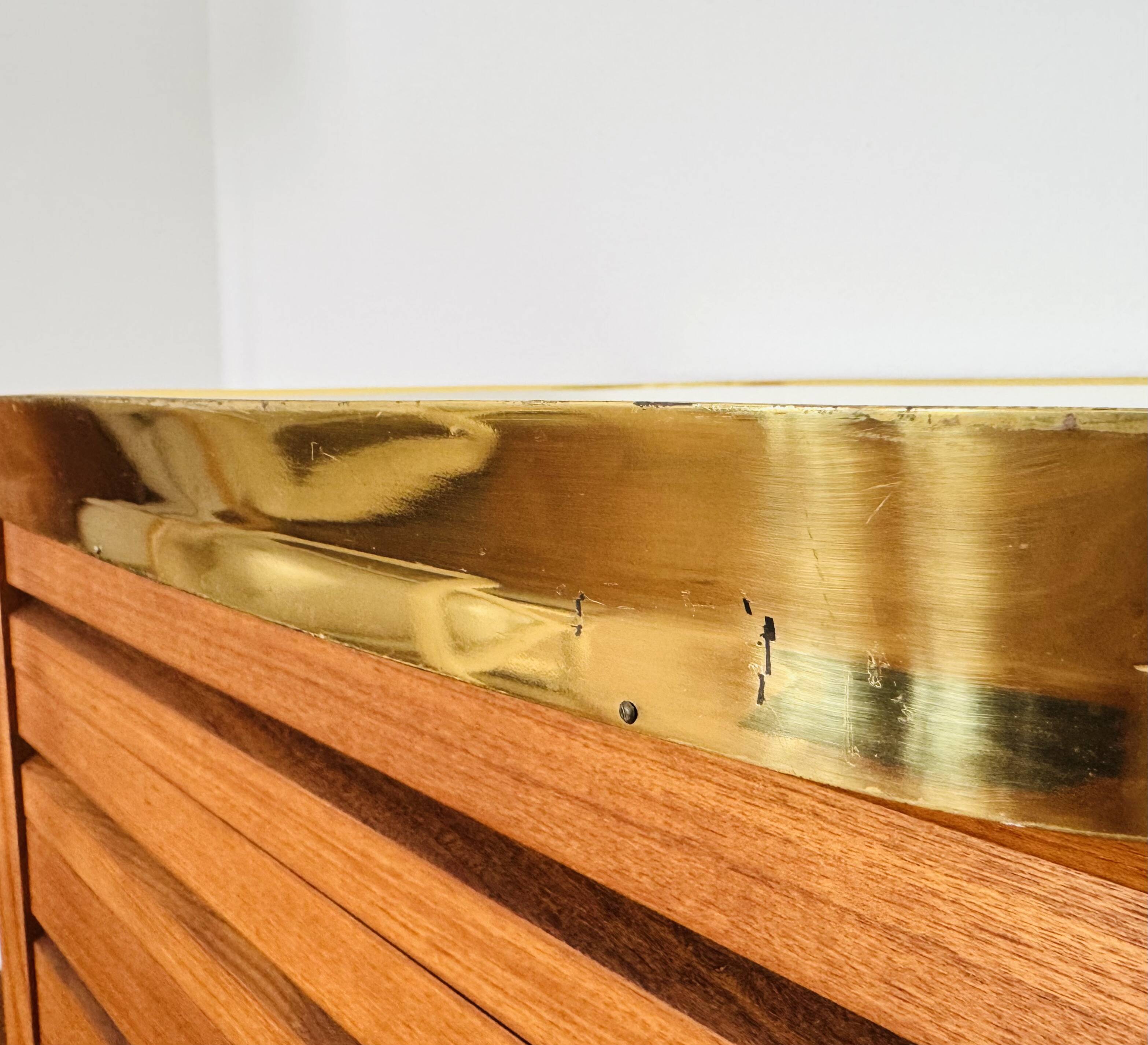 Brass Wall Mirror by Vereinigte Werkstätten München
