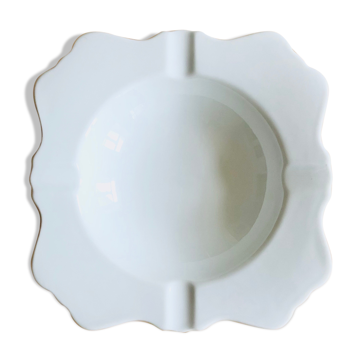 Large old limoges porcelain ashtray