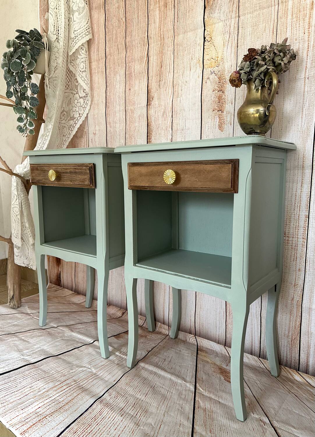 Pair of Louis XV style bedside tables