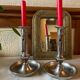 Antique up and down candlesticks