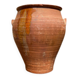 Ancient terracotta pottery jar