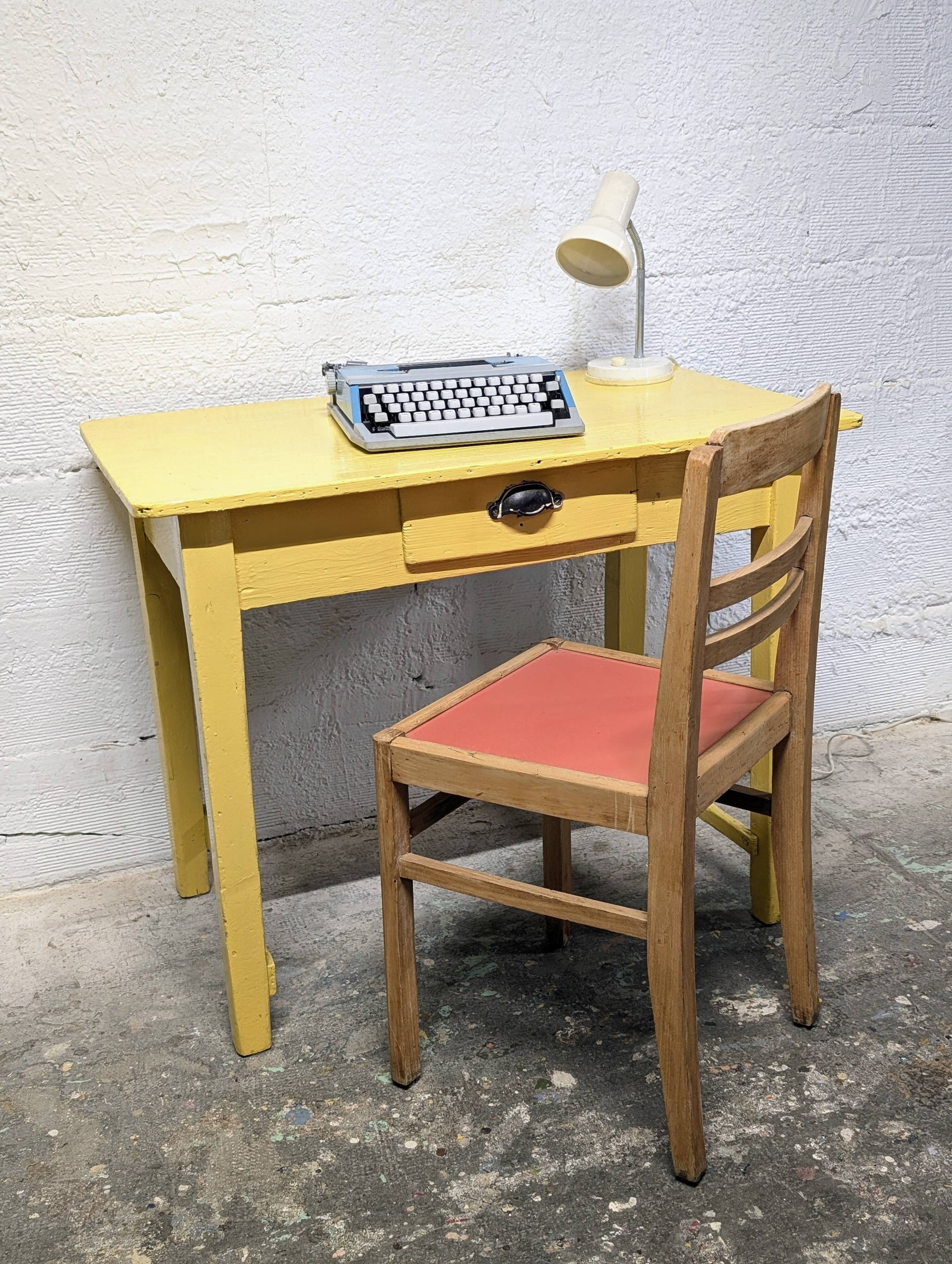 Yellow vintage table