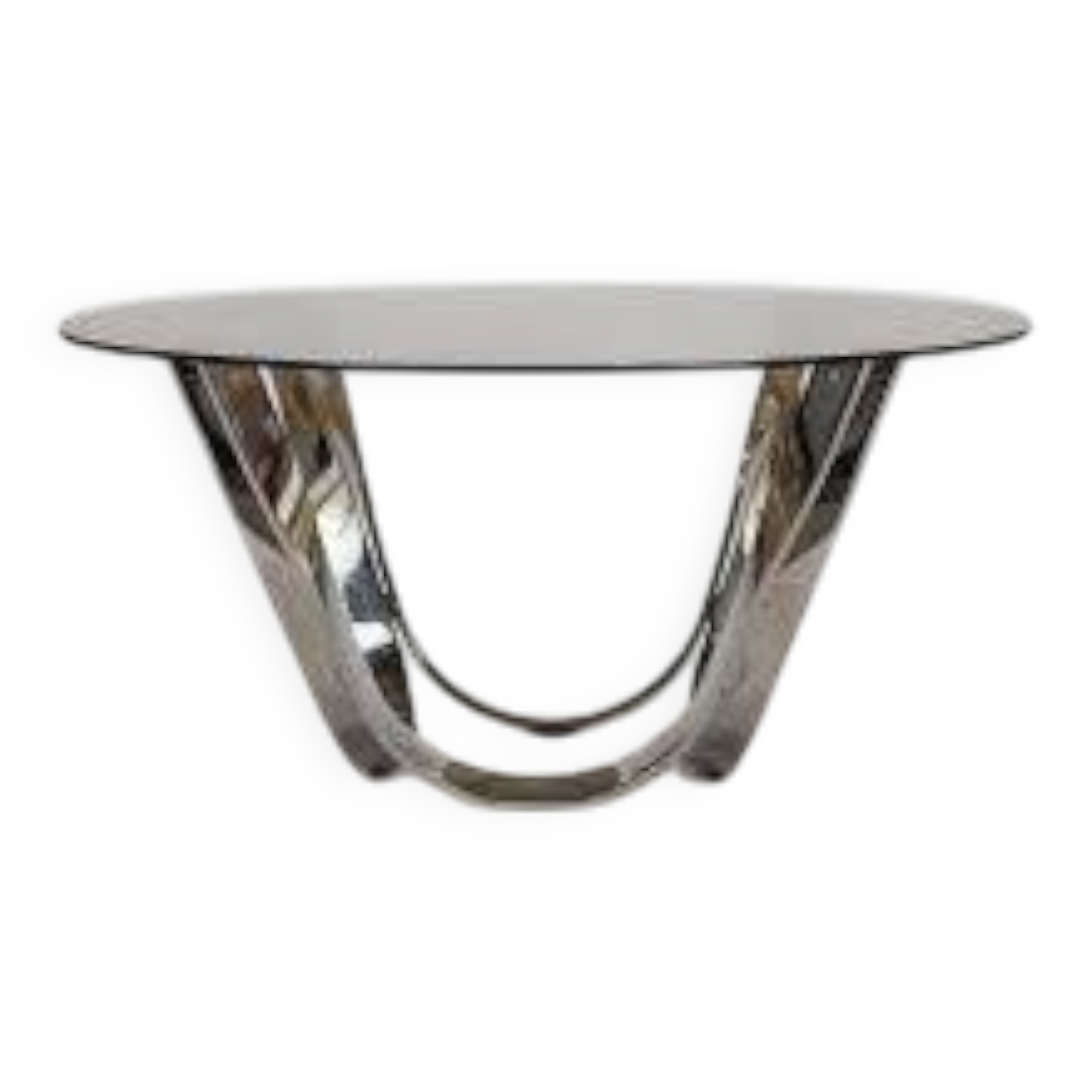 Glass and chrome coffee table by Roger Spunger for Dunbar, 1960s, USA