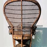 Fauteuil ' paon ' Emmanuelle XL. Vintage 70s