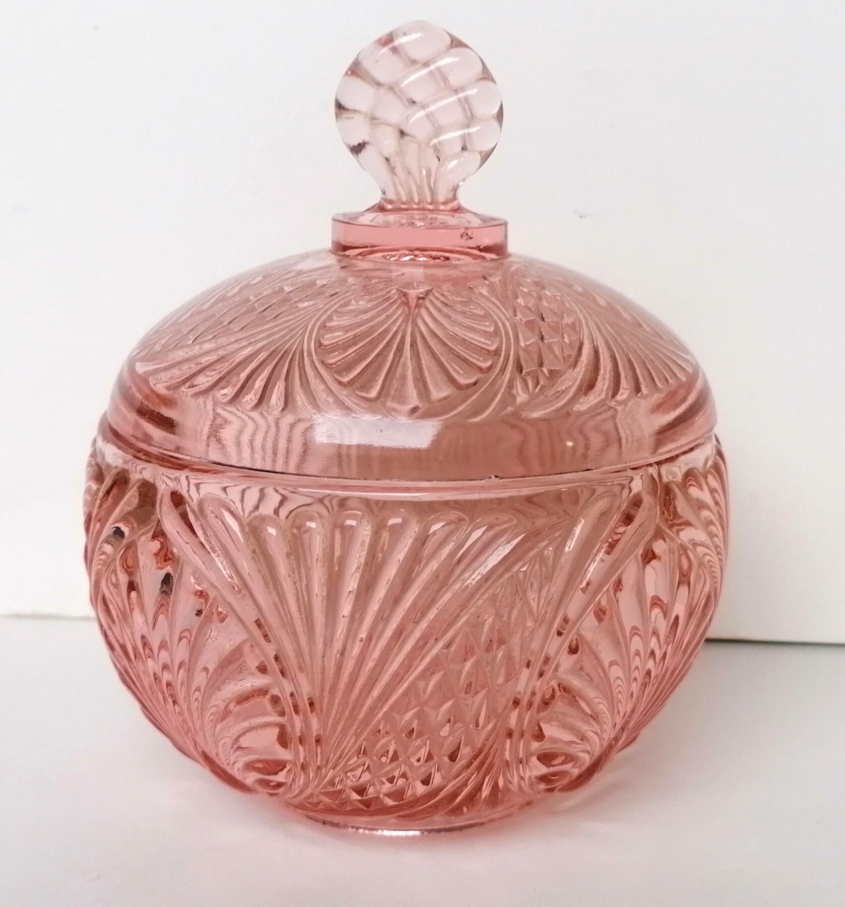 Glass sugar bonbonnière crystal Portieux