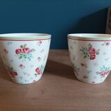 Pair of mugs Guen Gate with pink flowers
