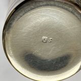 Set of 8 silver-plated metal Art Deco cups