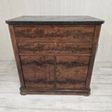 Commode ancienne en acajou flammé de style louis philippe