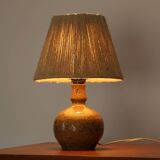 Ceramic lamp base with lampshade