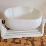 Porcelain and opaline wall lamp