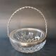 Cut crystal bowl, silver-plated metal mount, Val Saint Lambert