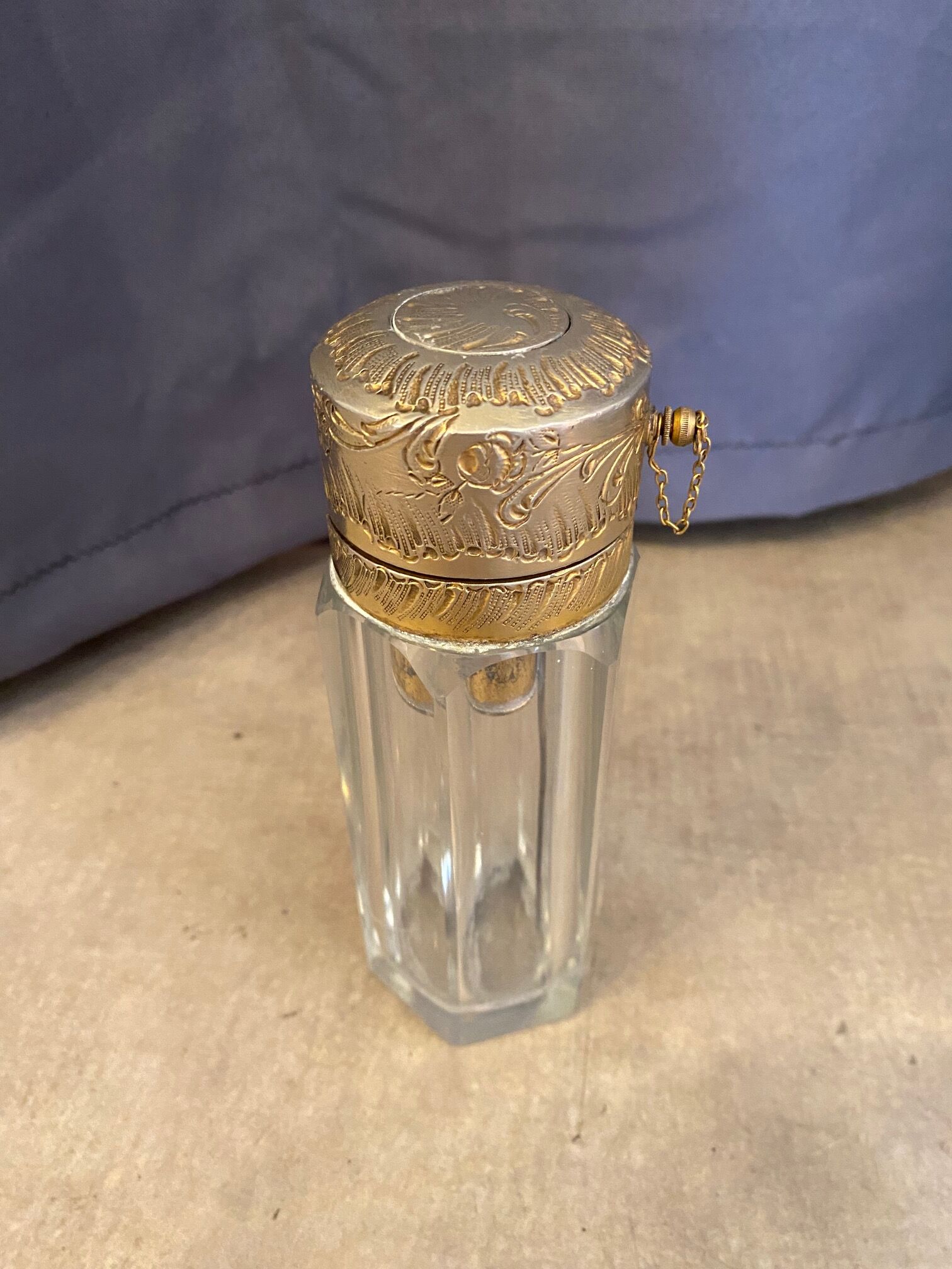 Old piston vaporizer crystal perfume atomizer baccarat late nineteenth century