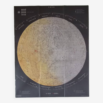 Beautiful poster of the Moon from 1969