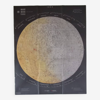 Belle affiche de la Lune de 1969