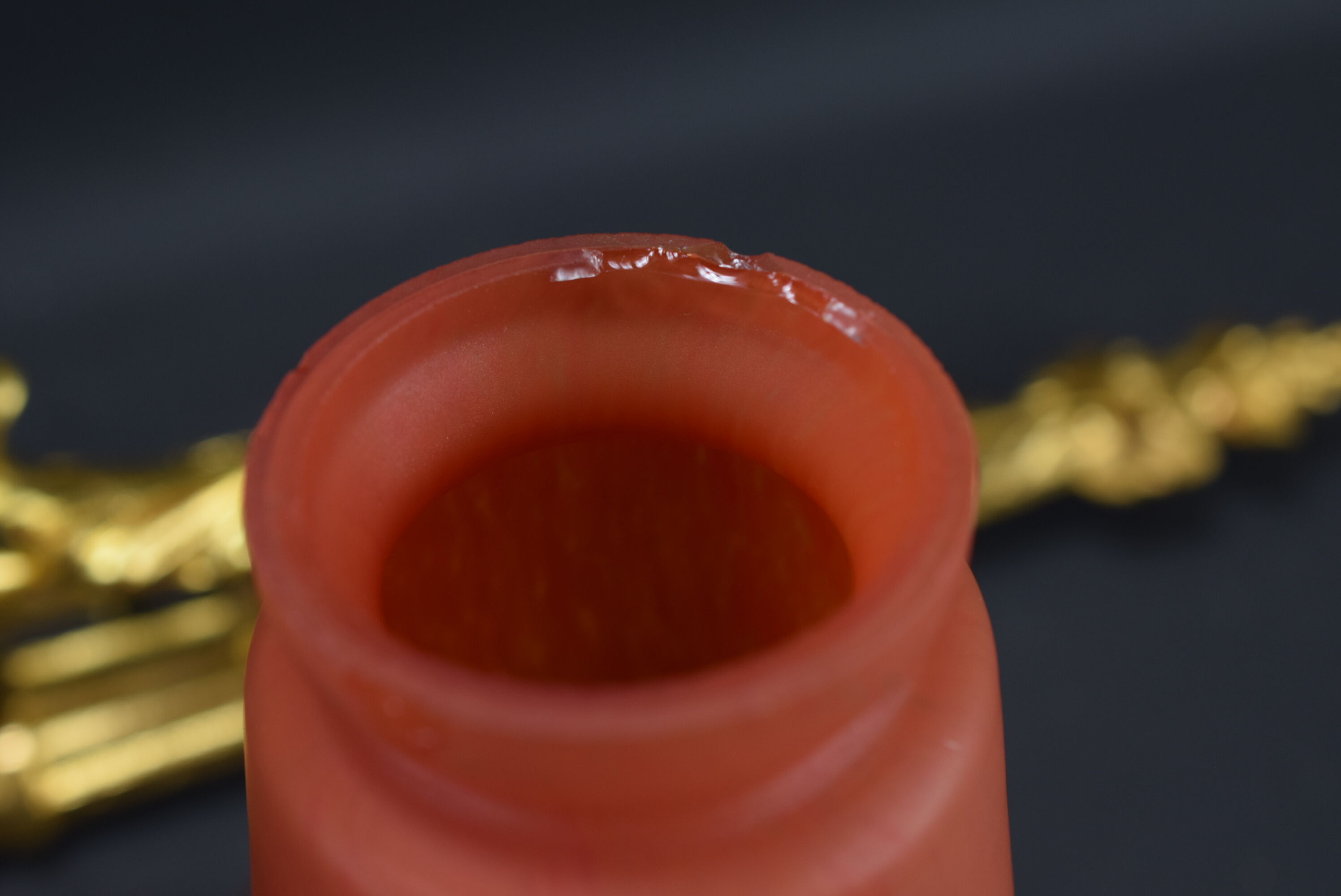 Double wall lamp in gilded bronze and glass paste