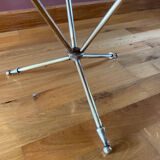Old neoclassical style pedestal table, gilded bronze.