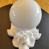 Porcelain wall light - opaline globe