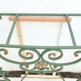 Console 50s wrought iron and marble
