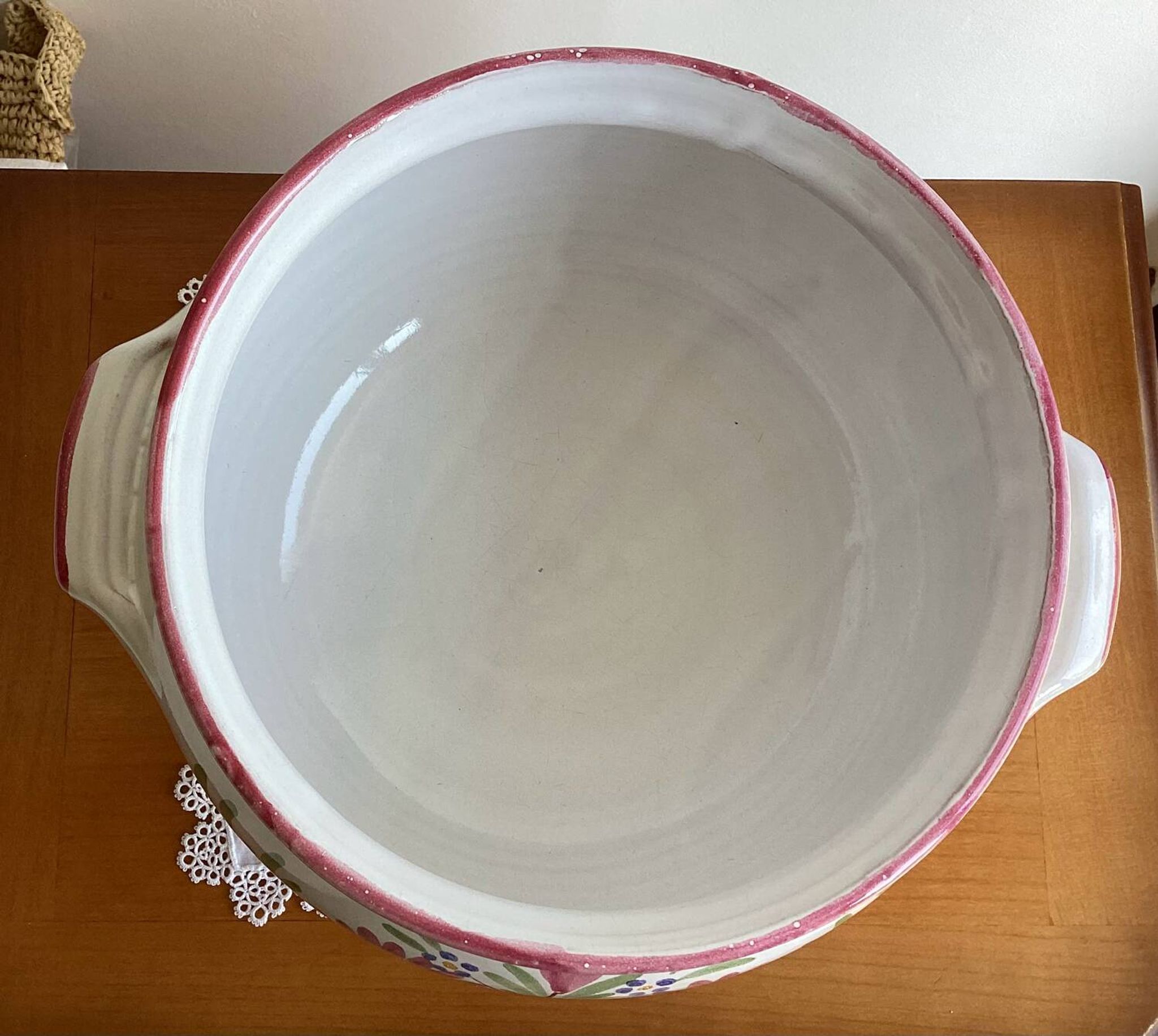 Soupière  poterie émaillée Vintage