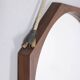 Vintage 1970s wall mirror in wood and rope, Italian design