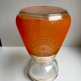 Orange granite glass vase 60s