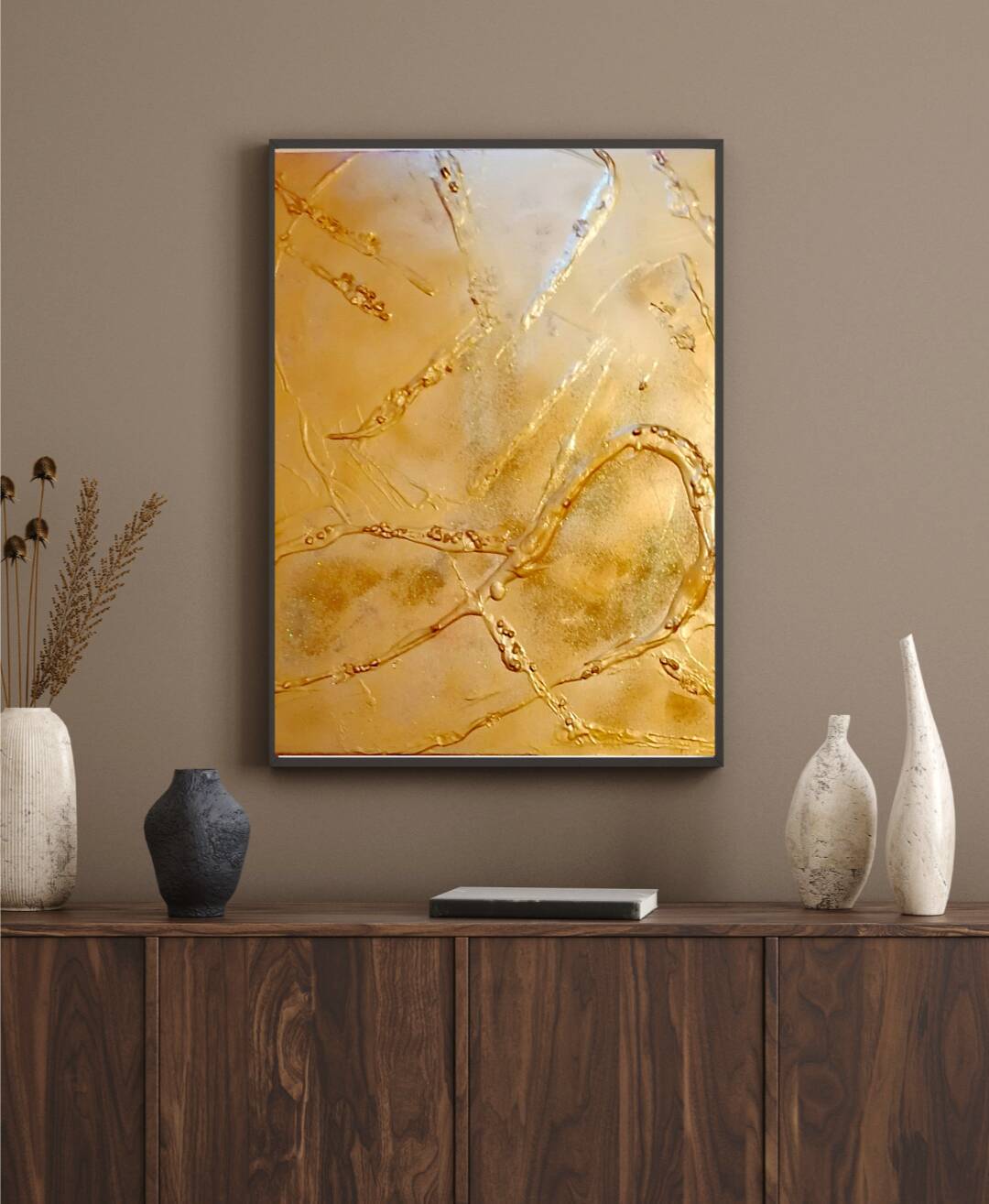 GOLD LOLLIPOP - J.VENDÔME - Unique contemporary abstract painting