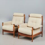 Pair midcentury Scandinavian lounge chairs, Denmark 1960s