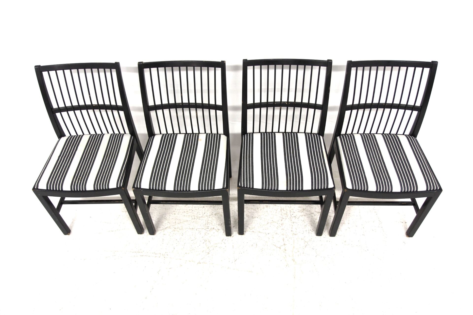 Set de 4 chaises en hêtre, Suède, 1960