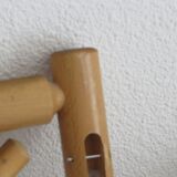 Curved wooden wall coat rack from the 70s-80s.