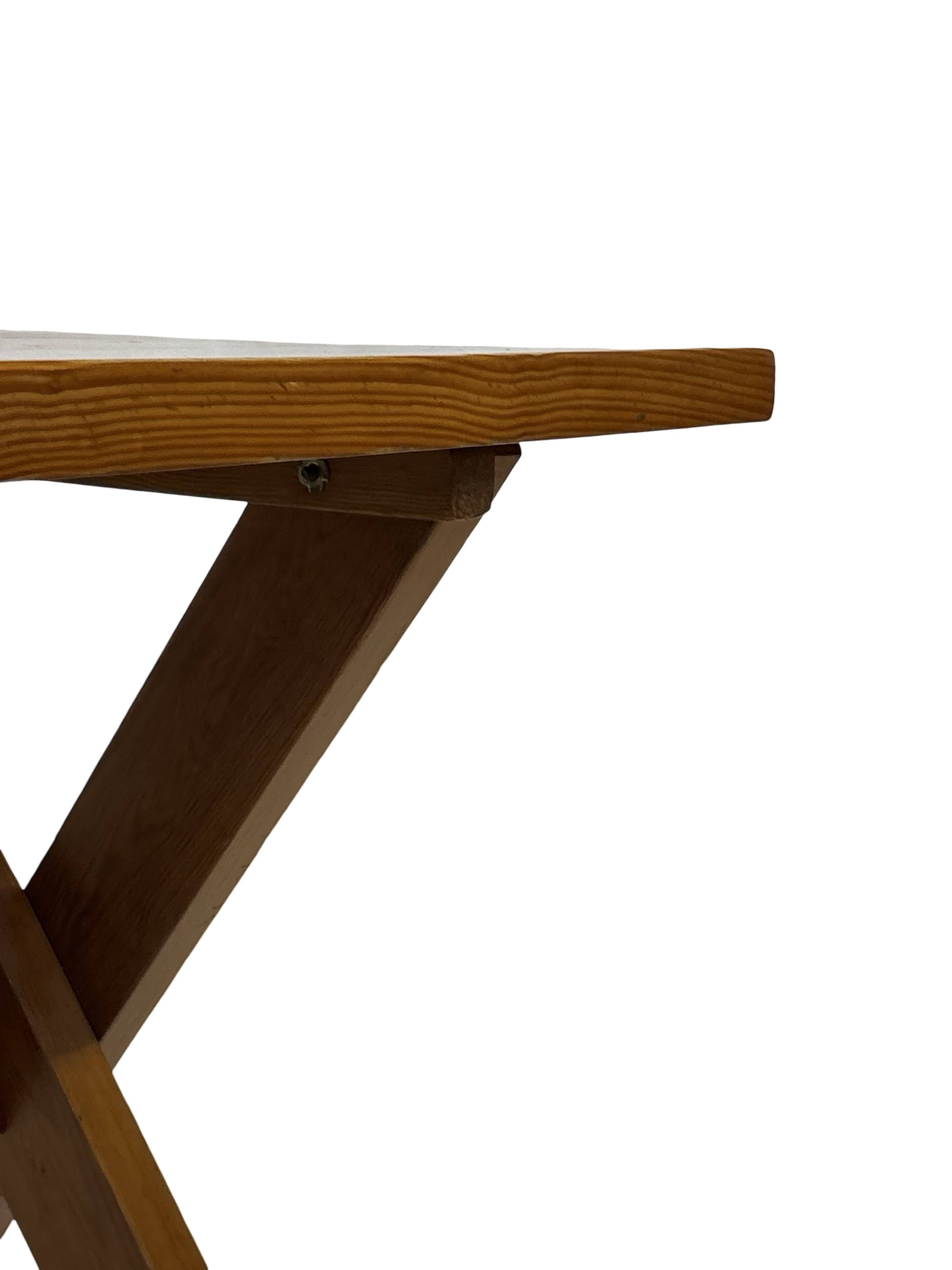 Vintage Dining Table Pinewood 60's Minimalist Dining Table