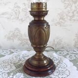 Glass and bronze lamp, Art Nouveau France