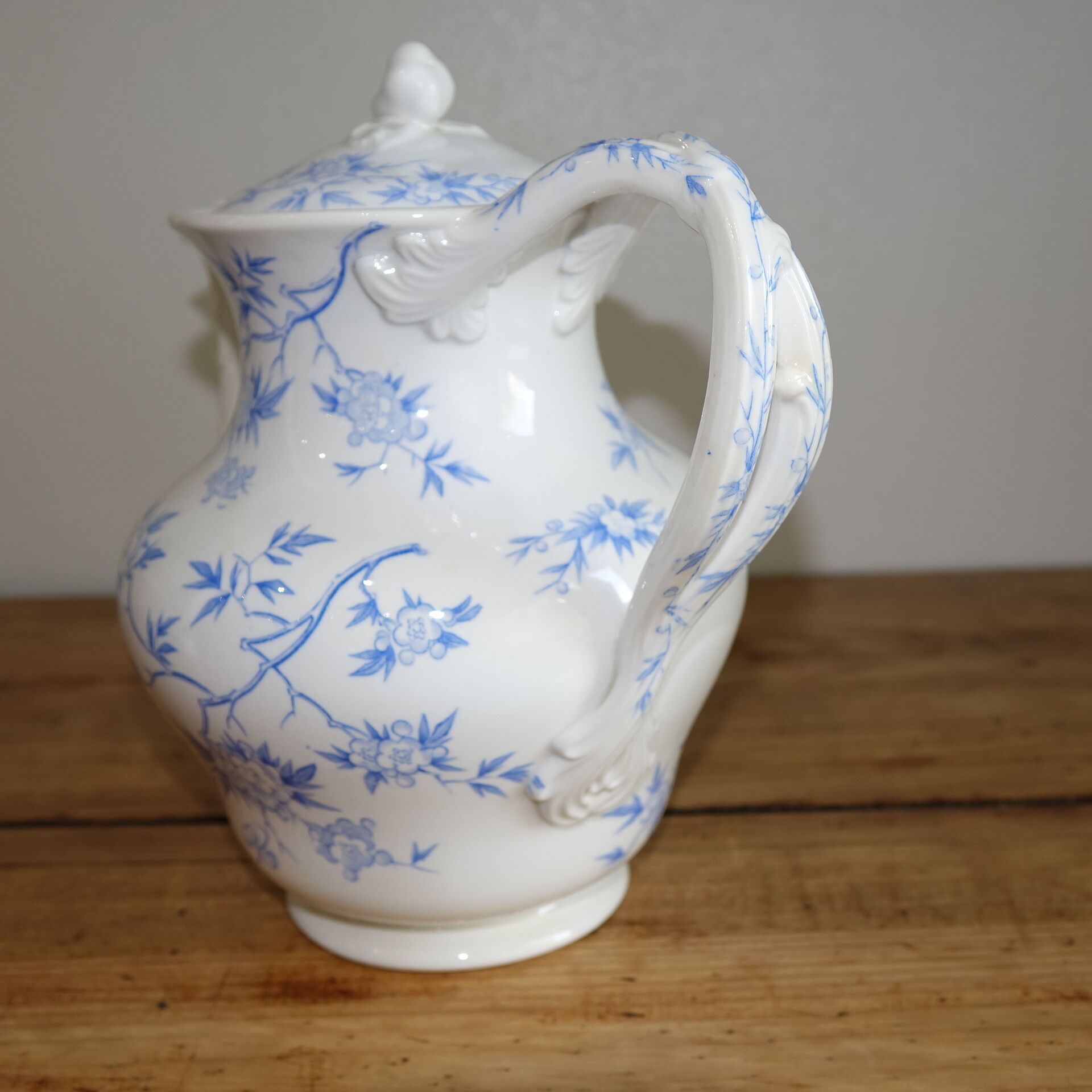 Teapot Sarreguemines model thorns - blue