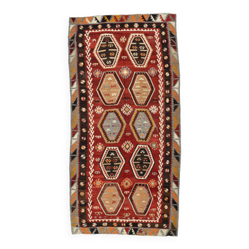 5x10 tribal handmade kilim rug, 156x310cm