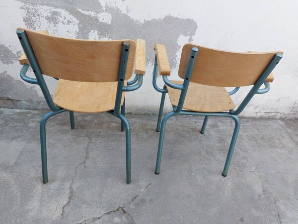 Paire de fauteuils de maître d'école