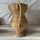 Straw amphora in Burgundy style 35 cm, French wickerwork.