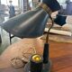 Leather table lamp Jacques Adnet
