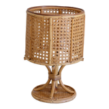Rattan table lamp 50s piece signed