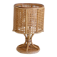 Rattan table lamp 50s piece signed