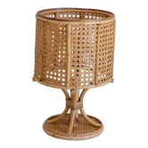 Rattan table lamp 50s piece signed