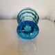 Lot de 6 verres bleus à facettes