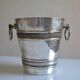 Silver-plated ice or champagne bucket with goldsmith's hallmark
