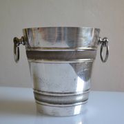 Silver-plated ice or champagne bucket with goldsmith's hallmark